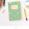 Emerald - Blooming flower pattern lined notebook small 