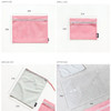 Size of Mesh travel zipper pouch set