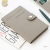 Gray - Snap button RFID blocking passport case