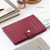 Burgundy - Snap button RFID blocking passport case