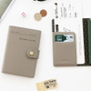 Snap button RFID blocking passport case