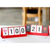 Front and Back - Wirebound flip perpetual desk calendar