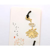 Lotus gold plated bookmark