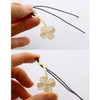 Four-leaf clover gold plated bookmark