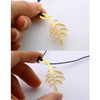 Leaves gold plated bookmark