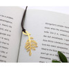 Leaves gold plated bookmark