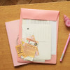 Indi pink - Bird A5 color file folder pouch