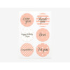 Circle message paper sticker ver.3 (pink)