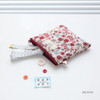 Begonia - Heimish pattern flat small zipper pouch
