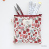 Begonia - Heimish pattern flat small zipper pouch