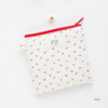 Tulip - Heimish pattern flat small zipper pouch