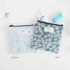 Jasmine, Erica - Heimish pattern flat small zipper pouch