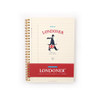 Red - Wirebound london perforated lined notebook