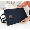 Navy - Basic zip around file pouch bag A4 ver.2