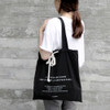 Classic black bucket eco drawstring tote bag