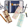 World map pattern roll pencil case