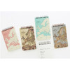 World map pattern wirebound lined notepad