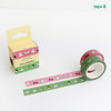 B - Hellogeeks pattern washi masking tape set