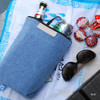 Blue - Holiday insulated bottle snack holder pouch