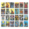 Composition of Vintage tarot label paper sticker set