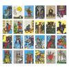 Composition of Vintage tarot label paper sticker set