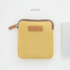 Yellow - A low hill basic winter square small pouch