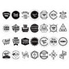 Pack of 48 stickers - Nacoo Black Circle Sticker Pack with Tin Case