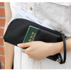 Black - Bon voyage doux souvenir passport pouch