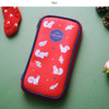 Red - Little forest zip around pencil pouch