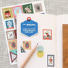 Stamp illustration deco sticker set