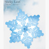 Snow flower transparent sticky memo (blue)