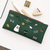 Green - Ghost pop zipper pouch S ver.2