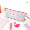 Pink - Willow story pattern big zipper pencil case