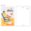 Knitting - Breezy day silk screen postcard