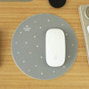 Gray dot pattern standard round mouse pad