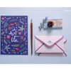 Navy - illustration pattern letter paper and envelope set