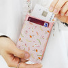 Pink - Willow story pattern zip flat card holder case ver.3 