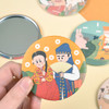 Korean fable pocket round handy mirror