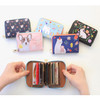Rim zip around accordion card case holder