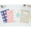 Cute illustration B5 size small lined notebook 