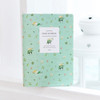 Mint - Willow story pattern small lined squared notebook