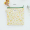 Hyacinth - Warm breeze pattern flat zipper pouch