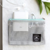 Gray - Window blows small mesh zipper pouch