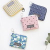 Comely pattern half zip around wallet