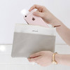 Warm gray - Around'D pocket zipper pouch