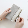 Warm gray - Around'D pocket zipper small pouch