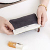 Charcoal - Around'D pocket zipper small pouch