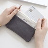 Charcoal - Around'D pocket zipper small pouch