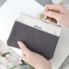 Charcoal - Around'D pocket zipper small pouch
