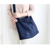 Navy - Around'D two pocket bag - medium